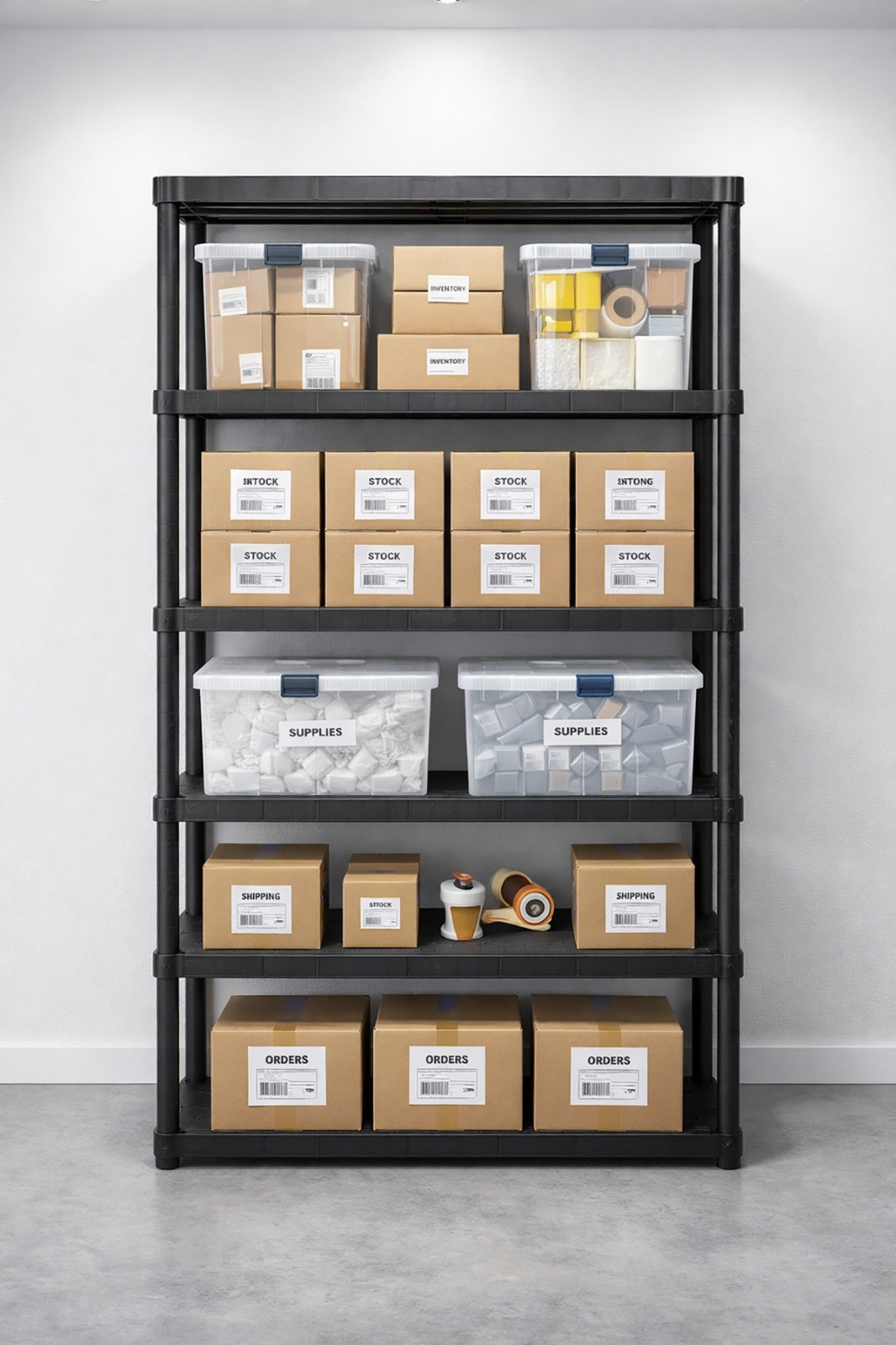 5 Katlı Plastik Raf 185cm Geniş